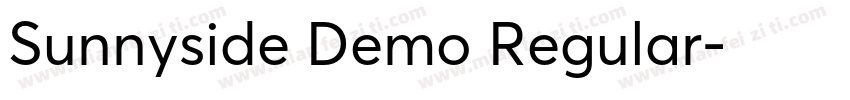 Sunnyside Demo Regular字体转换
